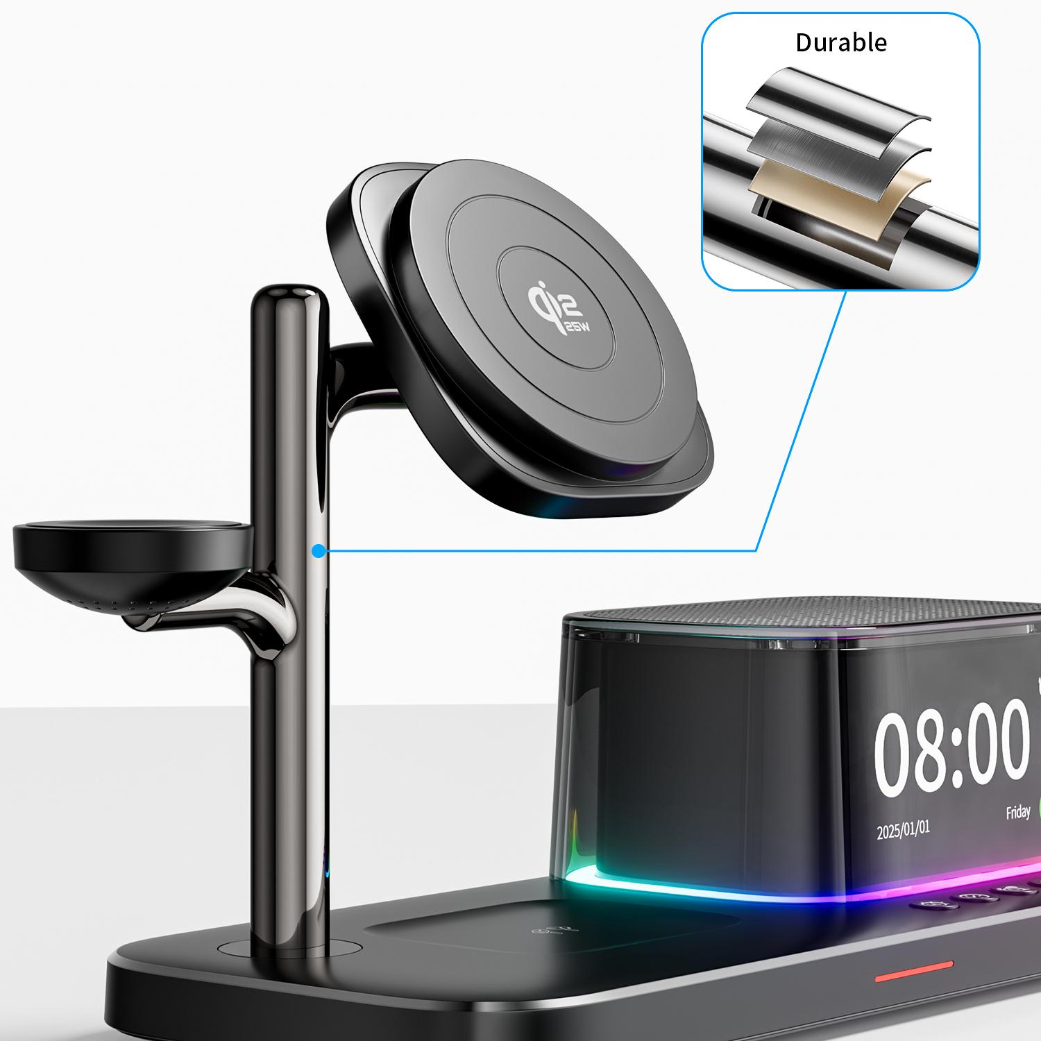 C09 Plus 5 in 1 Magnetic Wireless Charger(Black)_2