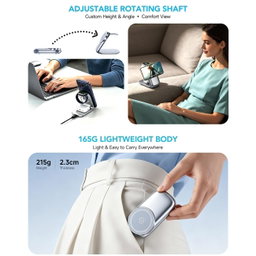 HAMTOD M72 15W Foldable 3 in 1 Magnetic Wireless Charger Stand(White)