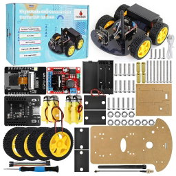 Voiture Robot 4WD de Surveillance avec Caméra ESP32-CAM – Kit Éducatif de Robotique