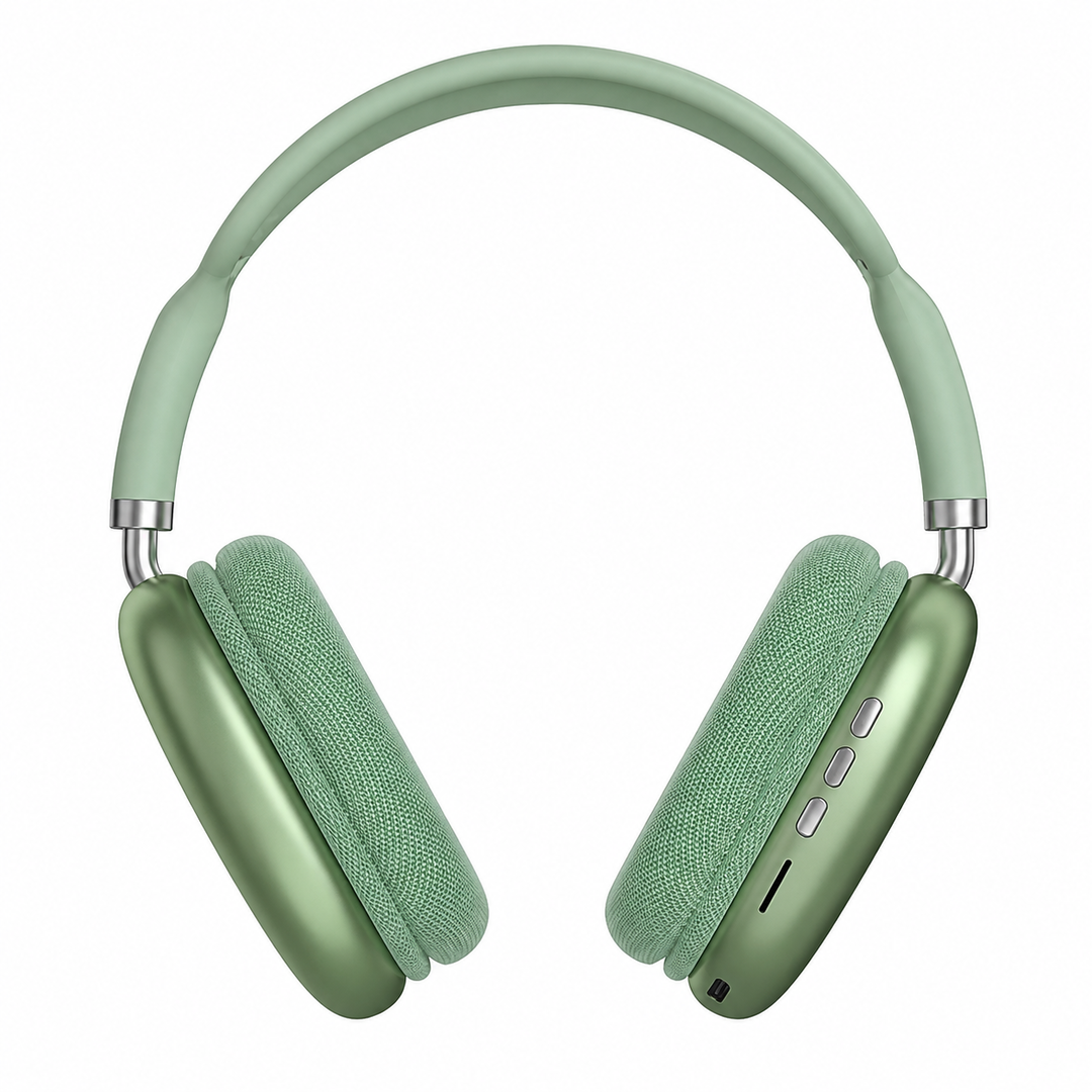 Casque Bluetooth Sans Fil Vert sauge – Son Immersif & 