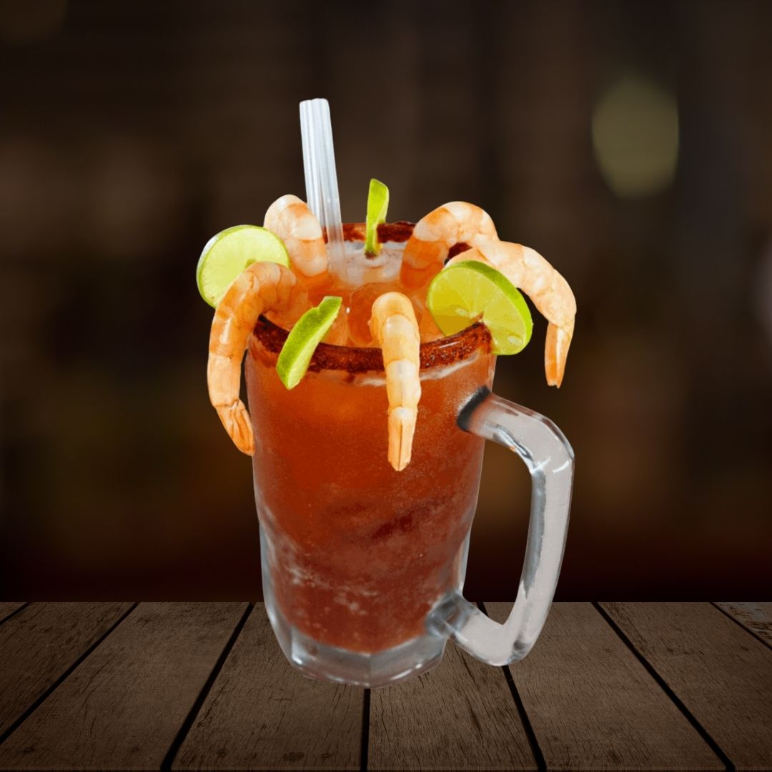Michelada con camarones