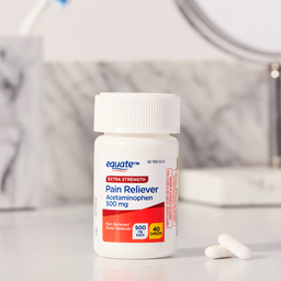 Equate Extra Strength Acetaminophen 500mg Caplets, Pain Reliever/Fever Reducer, 40 Count