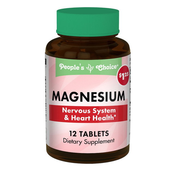 People's Choice Magnesium Dietary Supplement 12 Tablets