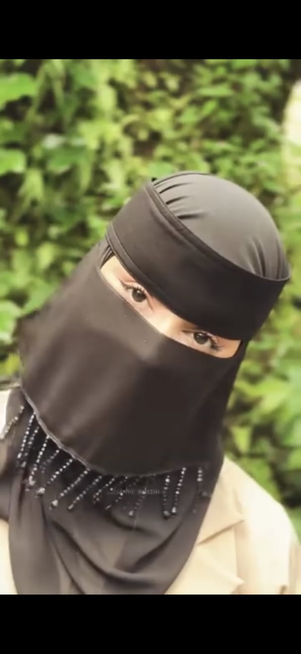 Liara Long Stone Work XS Niqab – 5 Inch Length_3