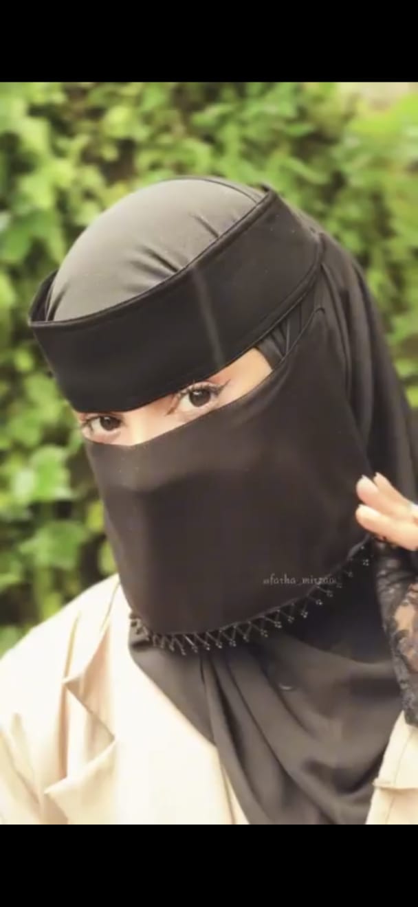 Liara Stone Work  XS Niqab – 5 Inch Length _1