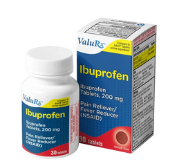 ValuRx Pain Relief Ibuprofen Tablets Brown 30ct