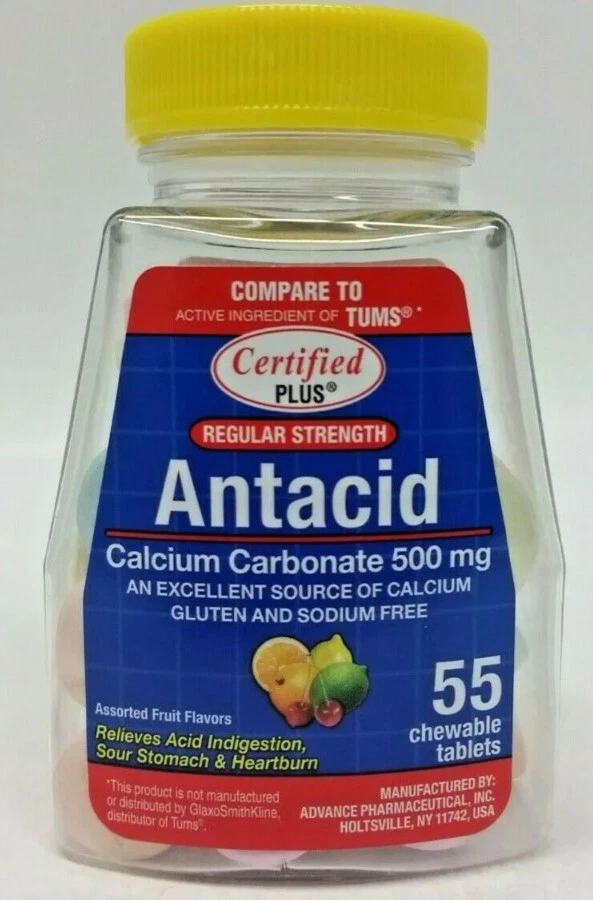 Bottles Chewable Antacid w/ Calcium, 55 ct._0