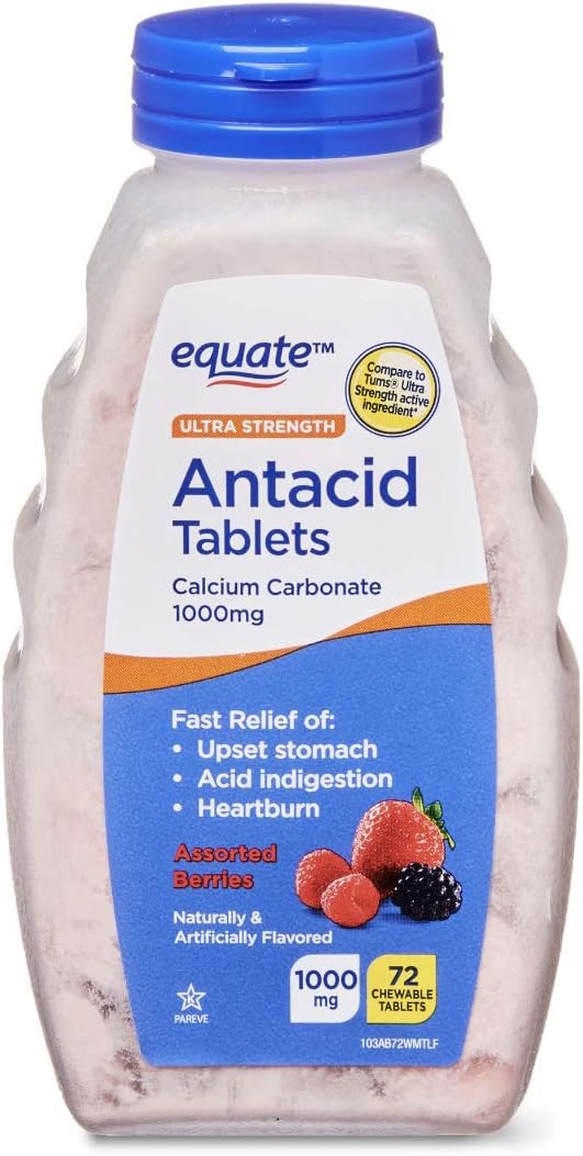 Equate - Antacid Tablets, Extra Strength 750 mg, 96 Chewable Tablets, Assorted Berries Flavors_0
