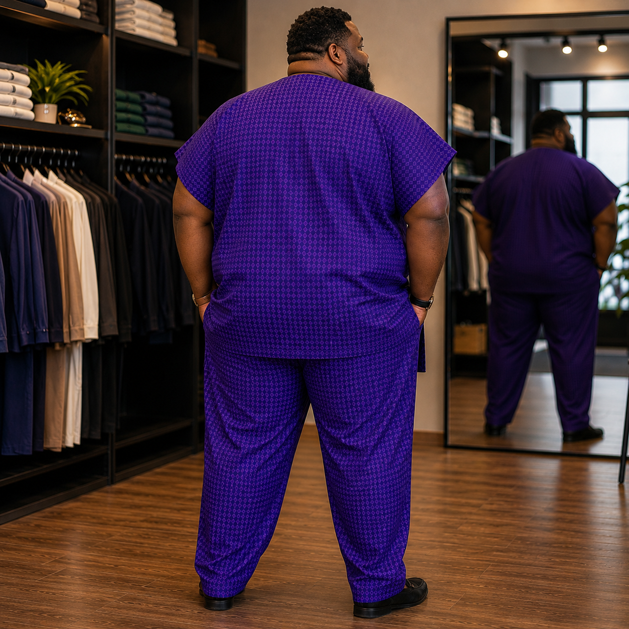 Luceez Male Plus Size Purple Set _1