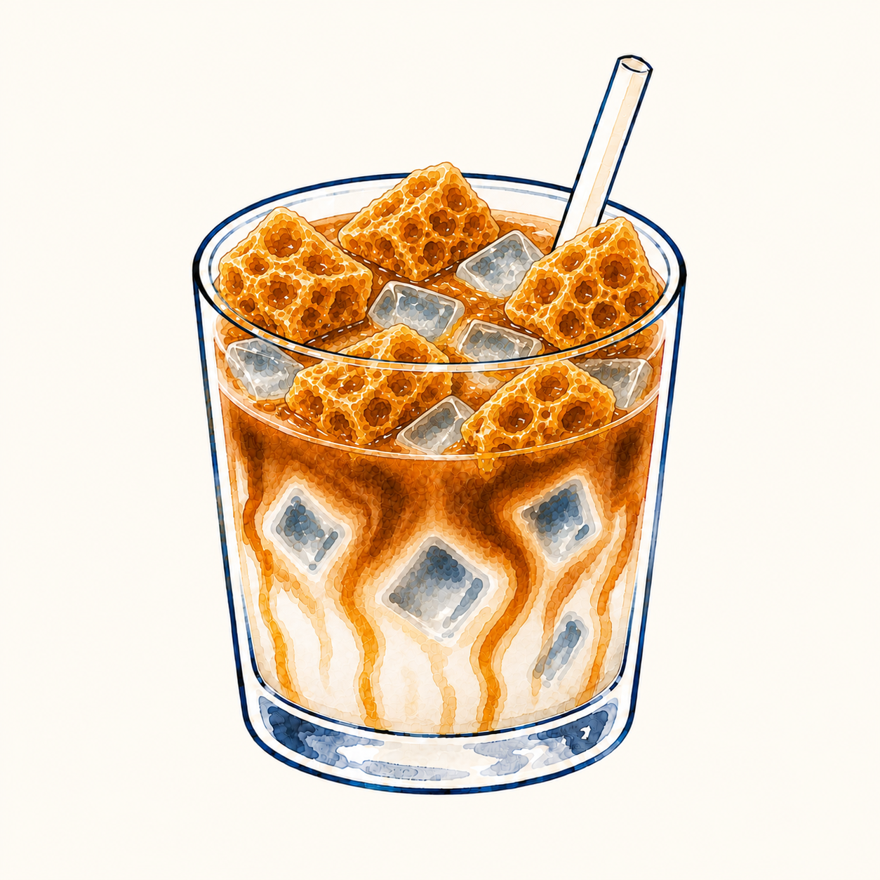 Iced Honeycomb Latte