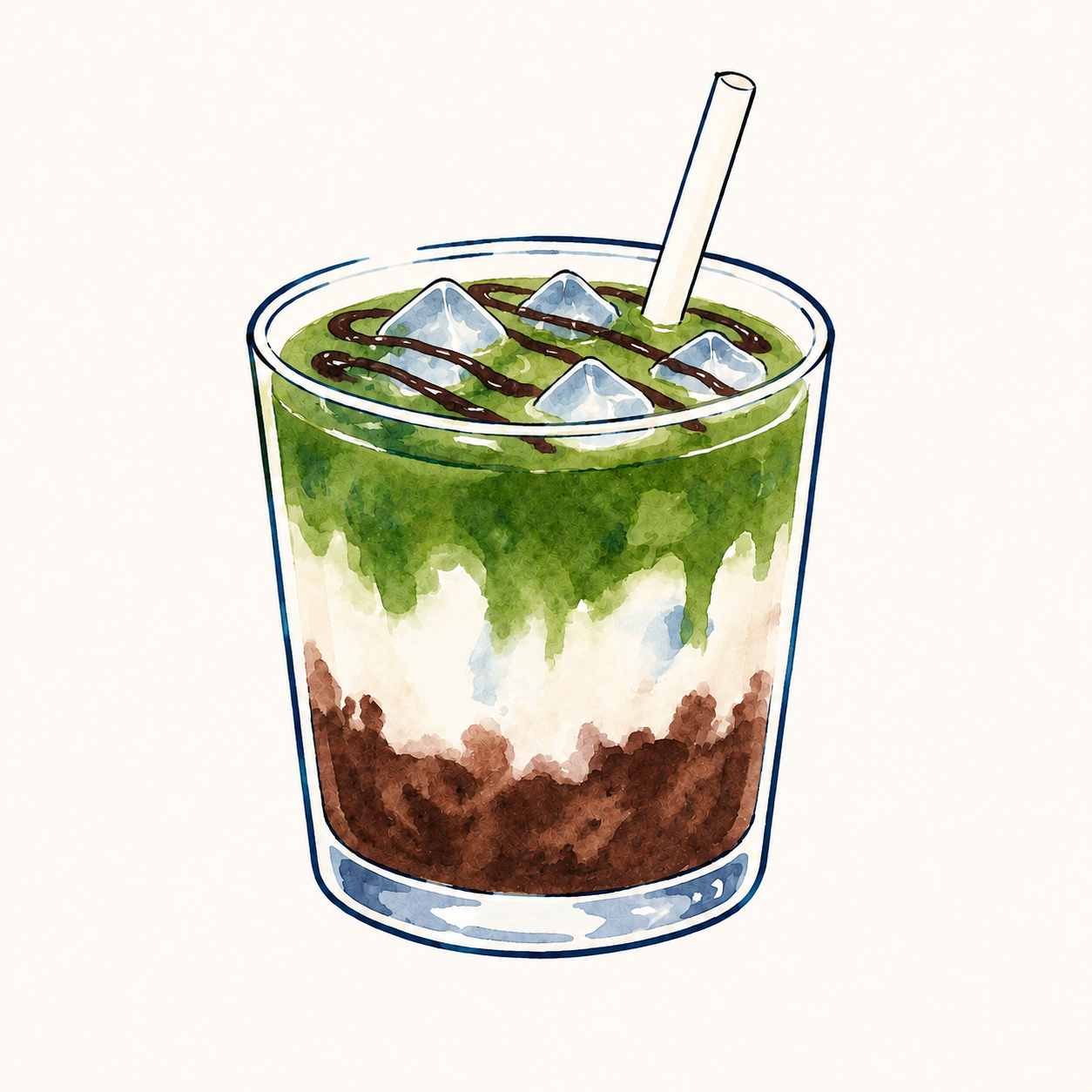 Iced Chocolate Matcha Latte _0