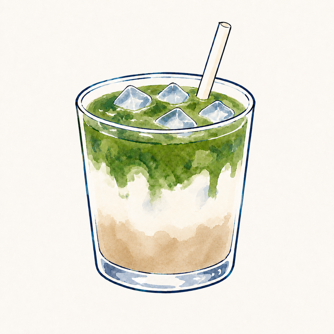 Iced Earl Grey Matcha Latte 