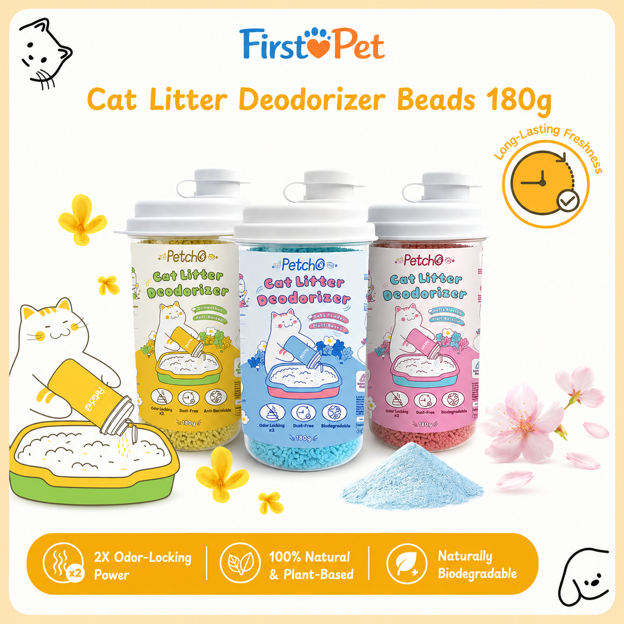 Cat Litter Deodoriser 180g_0