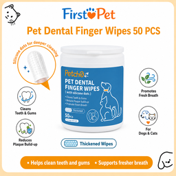 [Pre-order] Pet Dental Finger Wipes with Silicon Dots 50Pcs