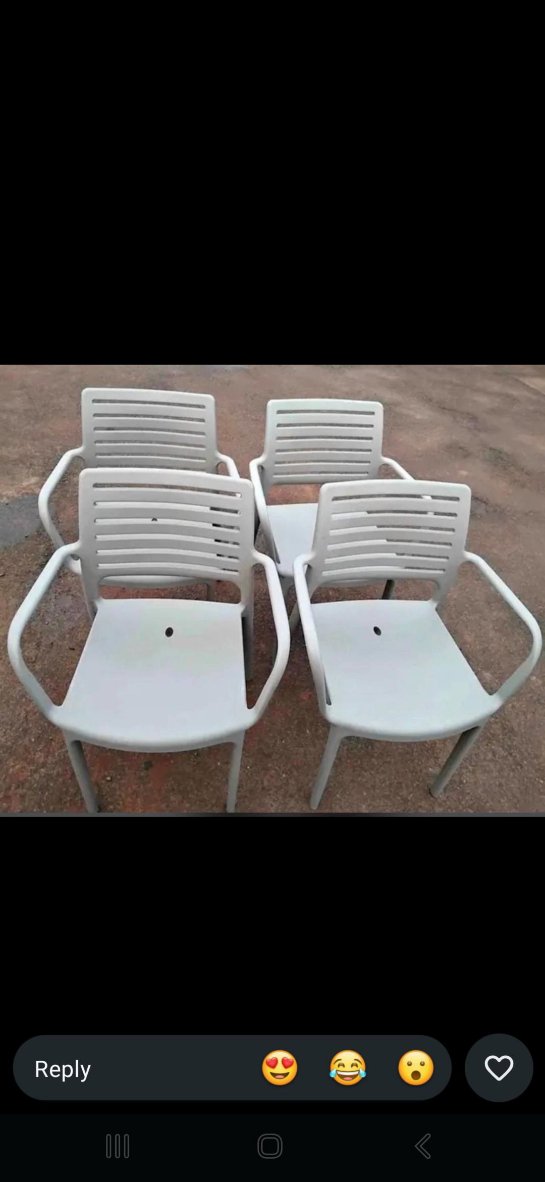 Plastic armrest chair