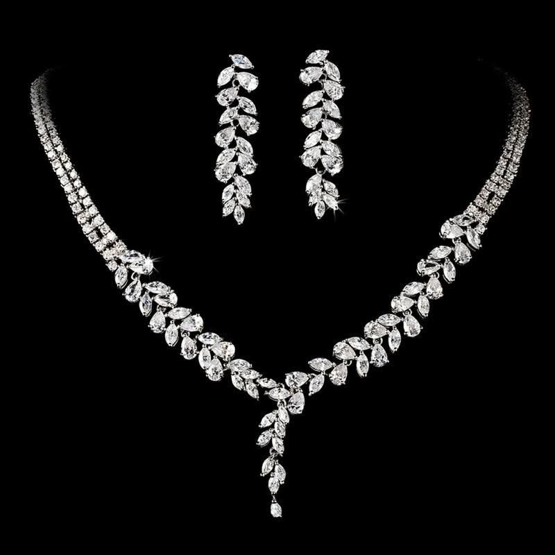 parure strass '' feuillage étoile" silver/argente_0