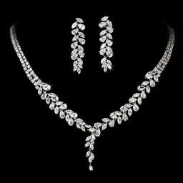 parure strass '' feuillage étoile" silver/argente