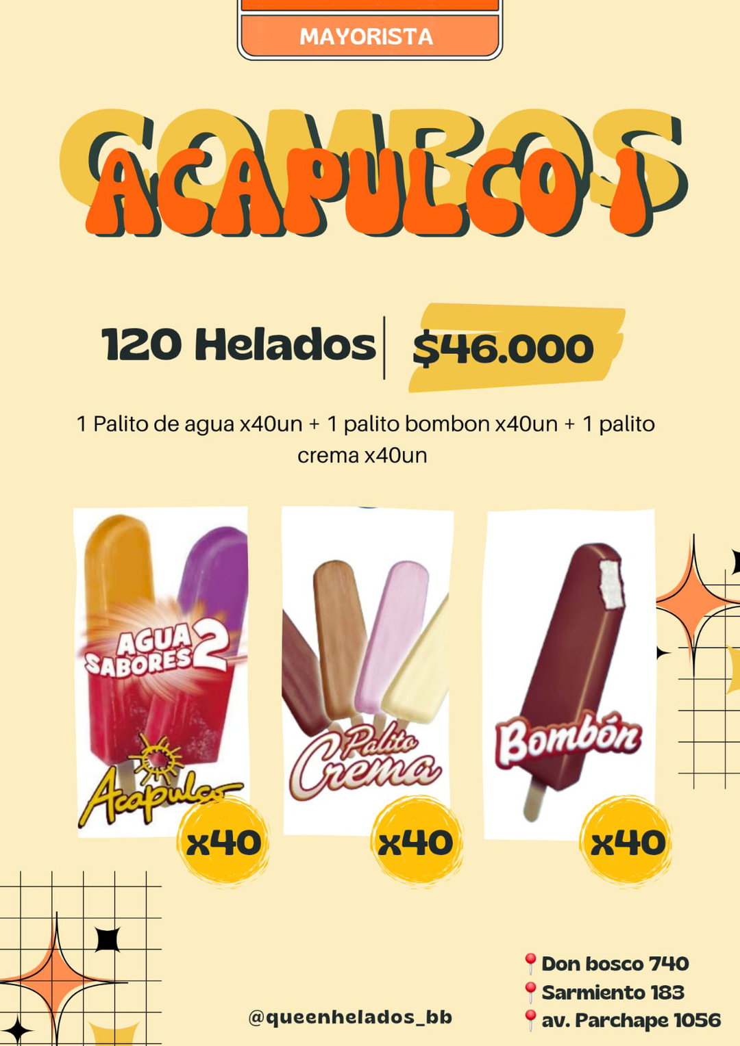 COMBO Acapulco Mix 1 - 120 Helados