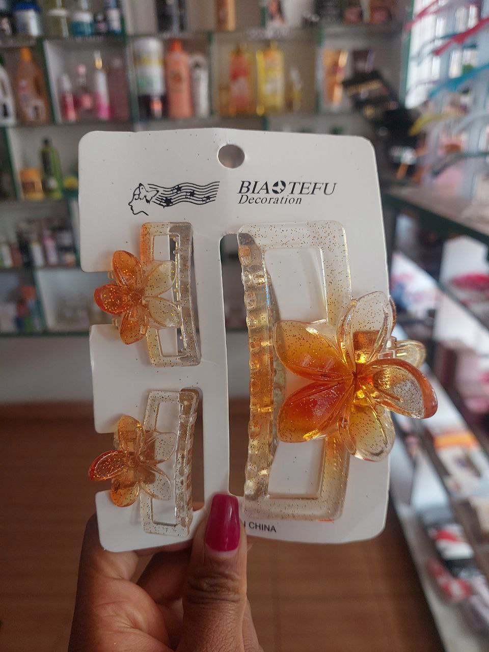 Biaotefu Hair Decoration 3 in 1 Hair Claw Clips-Yellow_0