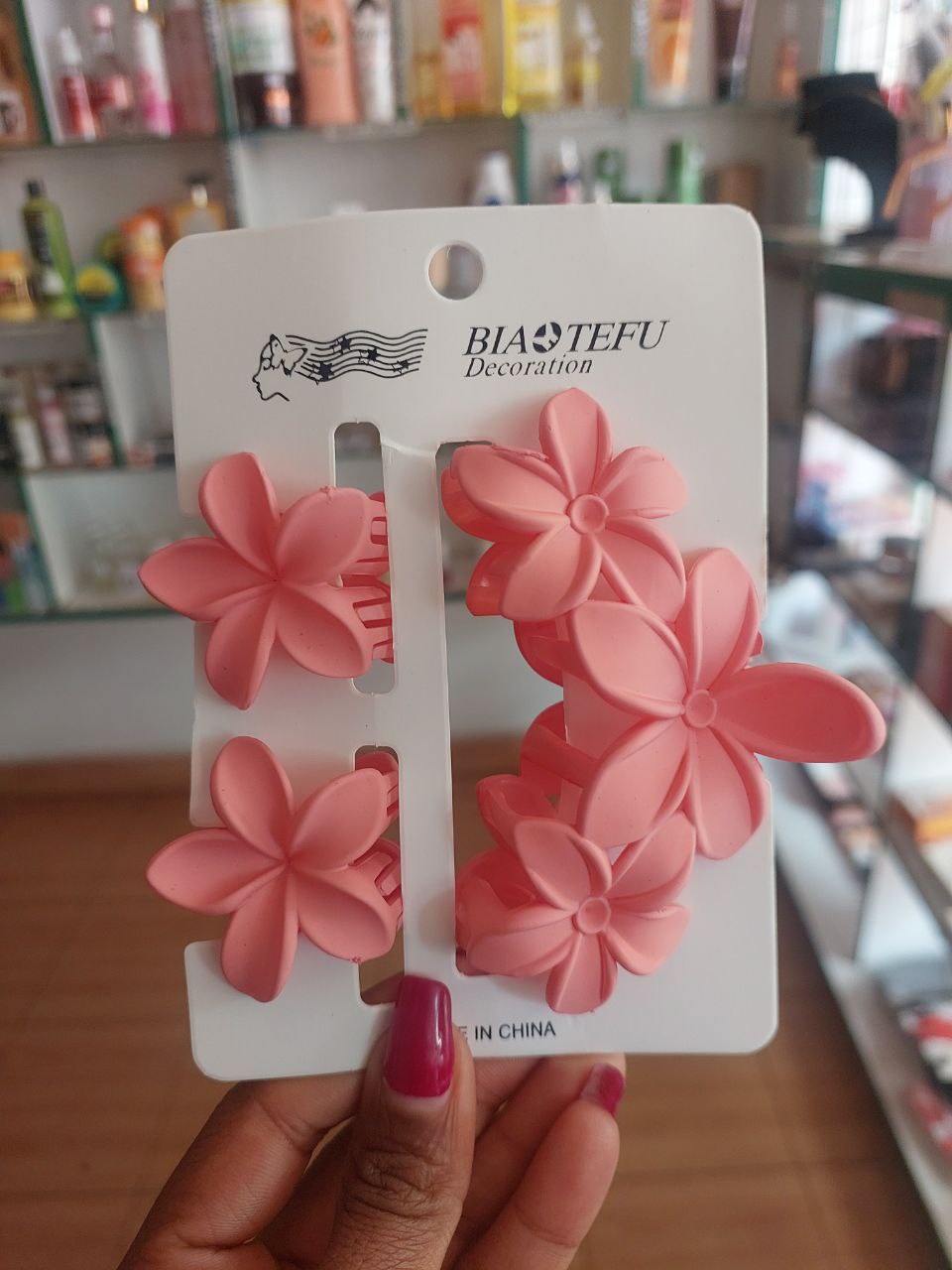 Biaotefu Hair Decoration 3 in 1 Moana Hair Clips-Pink