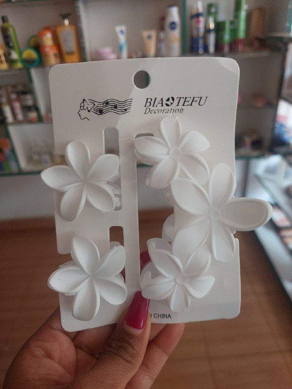 Biaotefu Hair Decoration 3 in 1 Moana Hair Clips-White