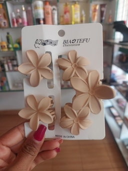 Biaotefu Hair Decoration 3 in 1 Moana Hair Clips-Beige