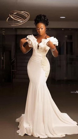 robe sirène blanc pur