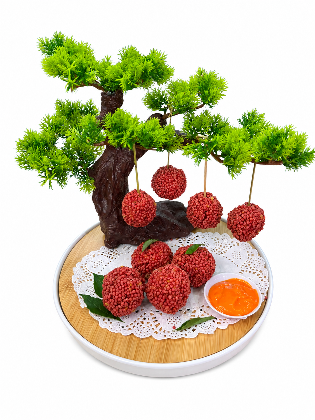 Cheese Lychee Prawn Balls