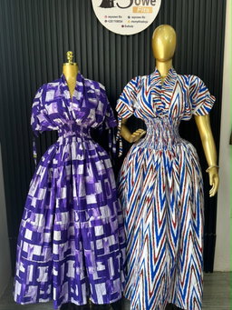 Wrap Maxi Dress (Purple Block & Chevron Stripe)