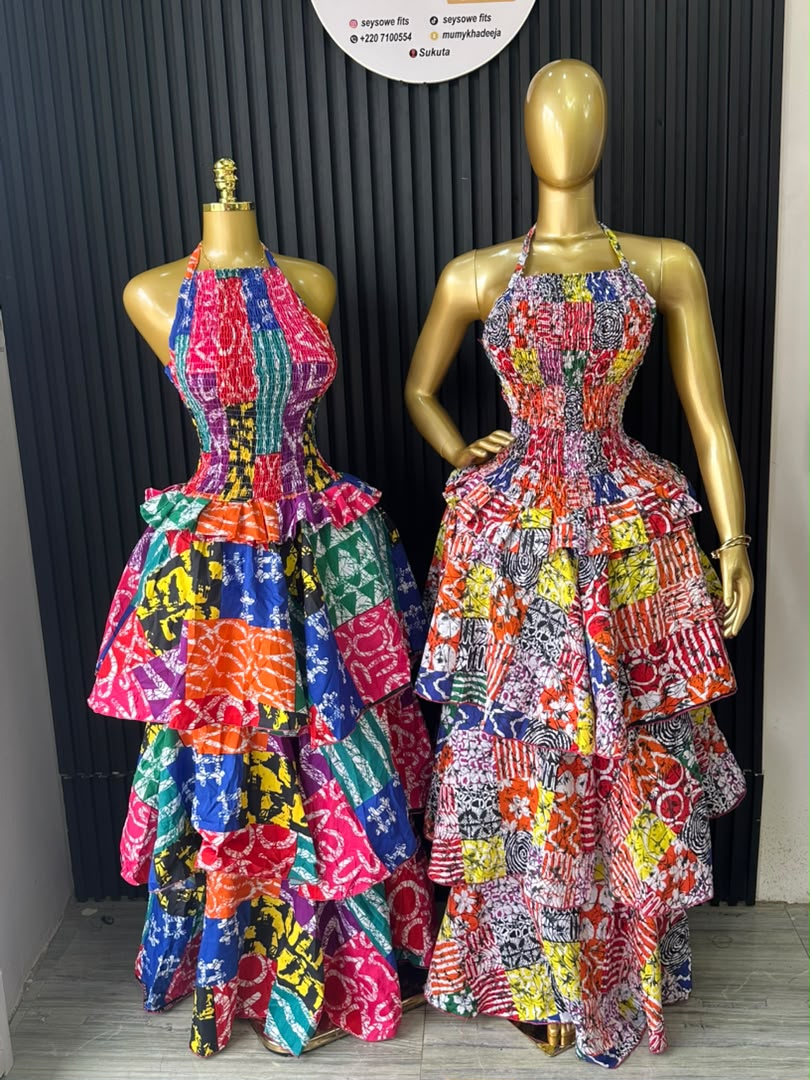 Patchwork Halter Gown (Rainbow Patch & Vintage Patch)_0