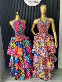 Patchwork Halter Gowns