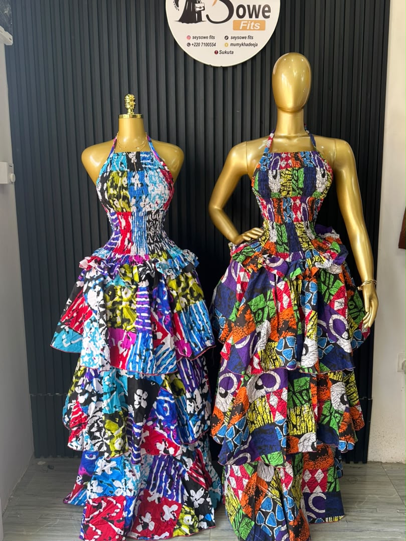 Patchwork Halter Gown (Blue Mix & Garden Mix)_0