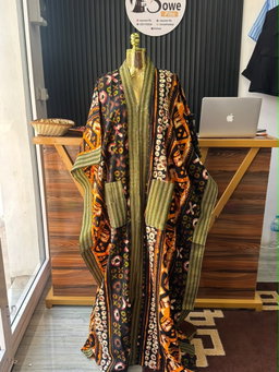 Black & Orange XO Print Boubou