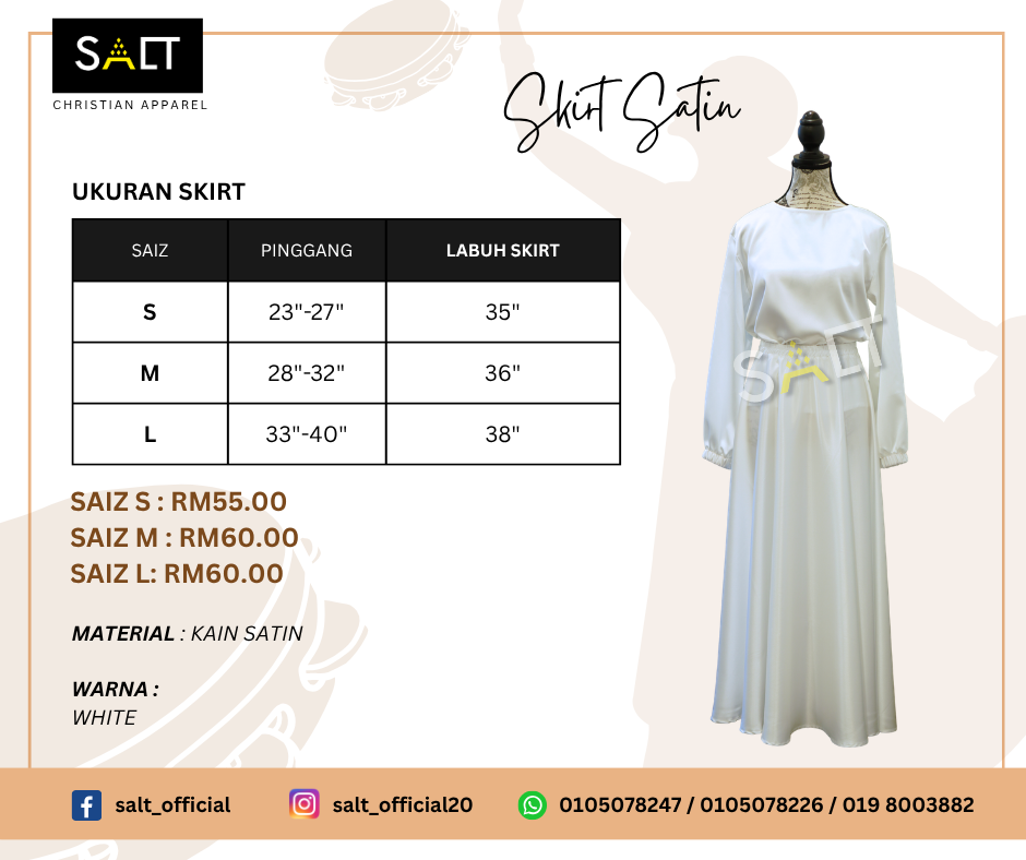 SKIRT SATIN - WHITE_1
