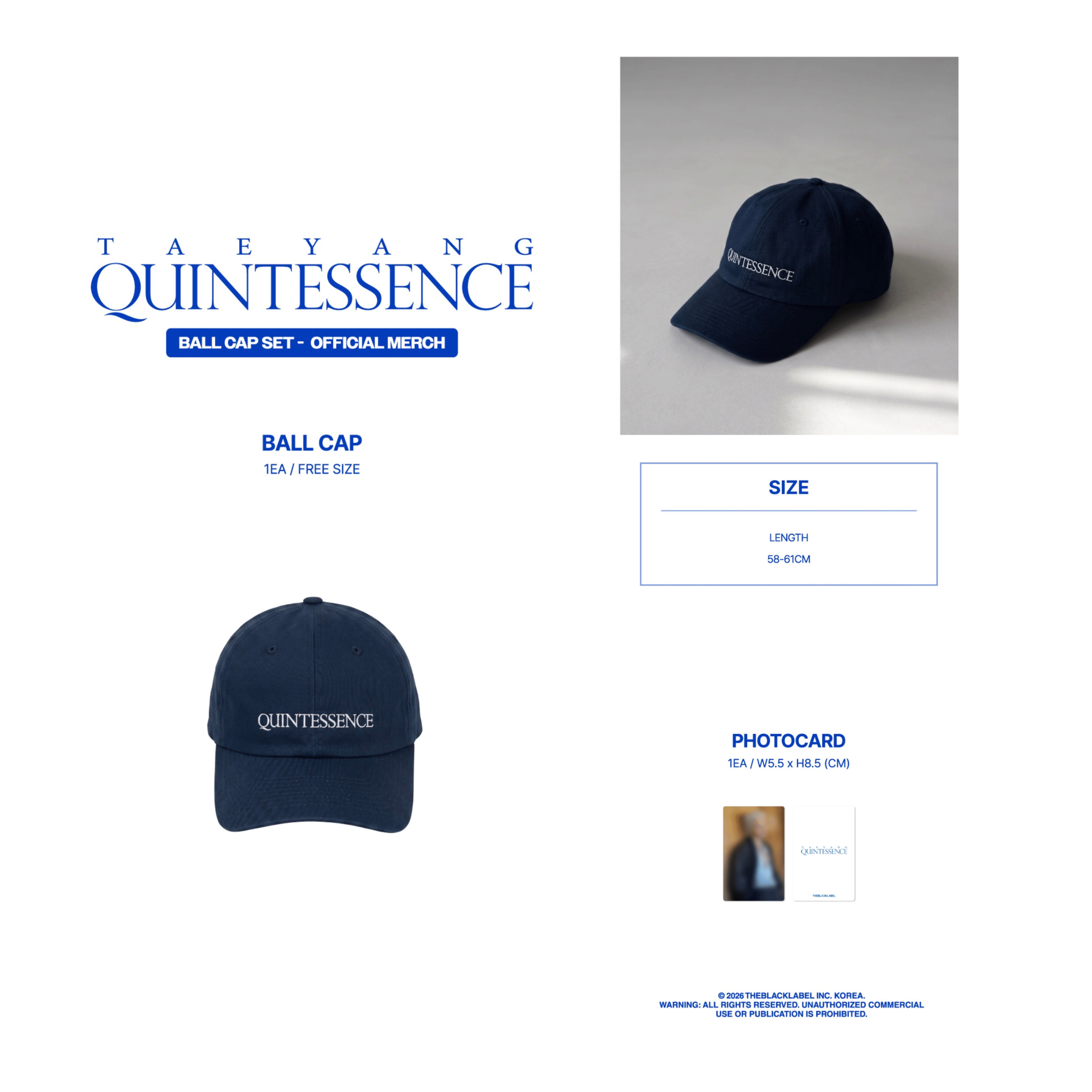 TAEYANG - Ball Cap Set  [QUINTESSENCE OFFICIAL MERCH]_1