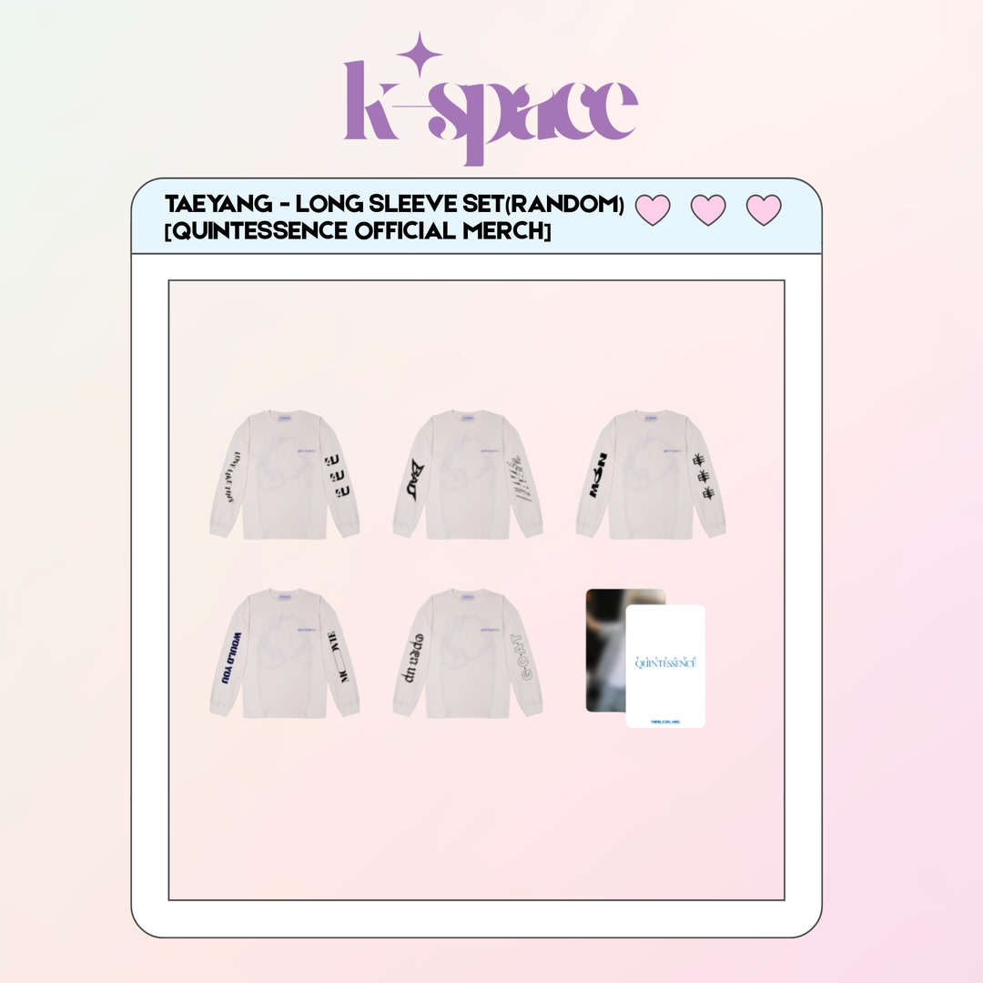 TAEYANG - LONG SLEEVE SET(RANDOM) [QUINTESSENCE OFFICIAL MERCH]