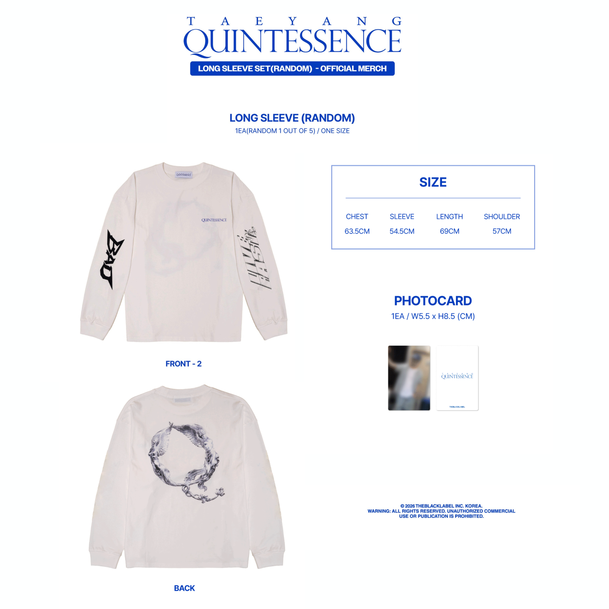 TAEYANG - LONG SLEEVE SET(RANDOM) [QUINTESSENCE OFFICIAL MERCH]_1