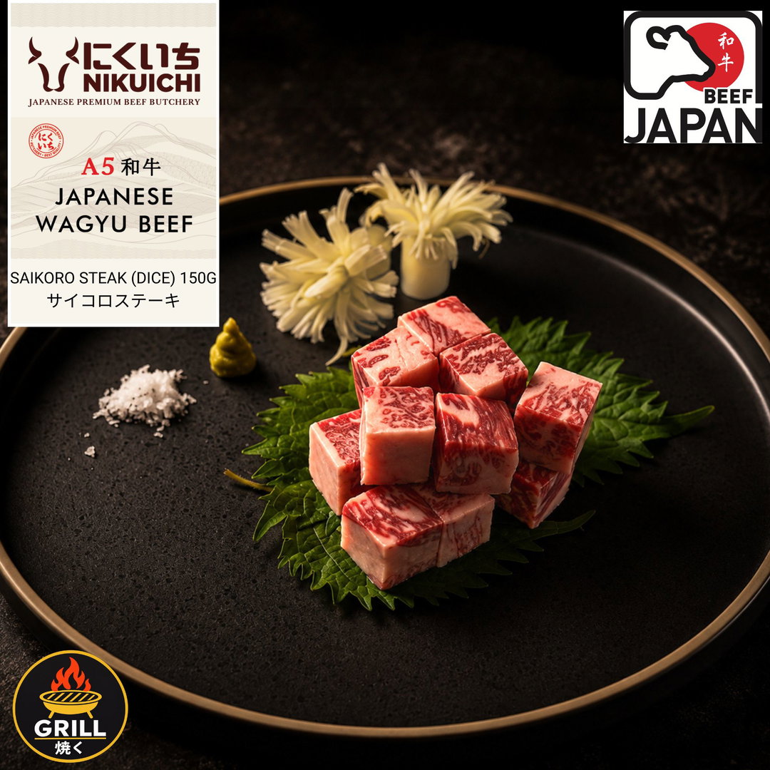 NIKUICHI A5 Wagyu Beef Saikoro Steak (Dice) 150G
