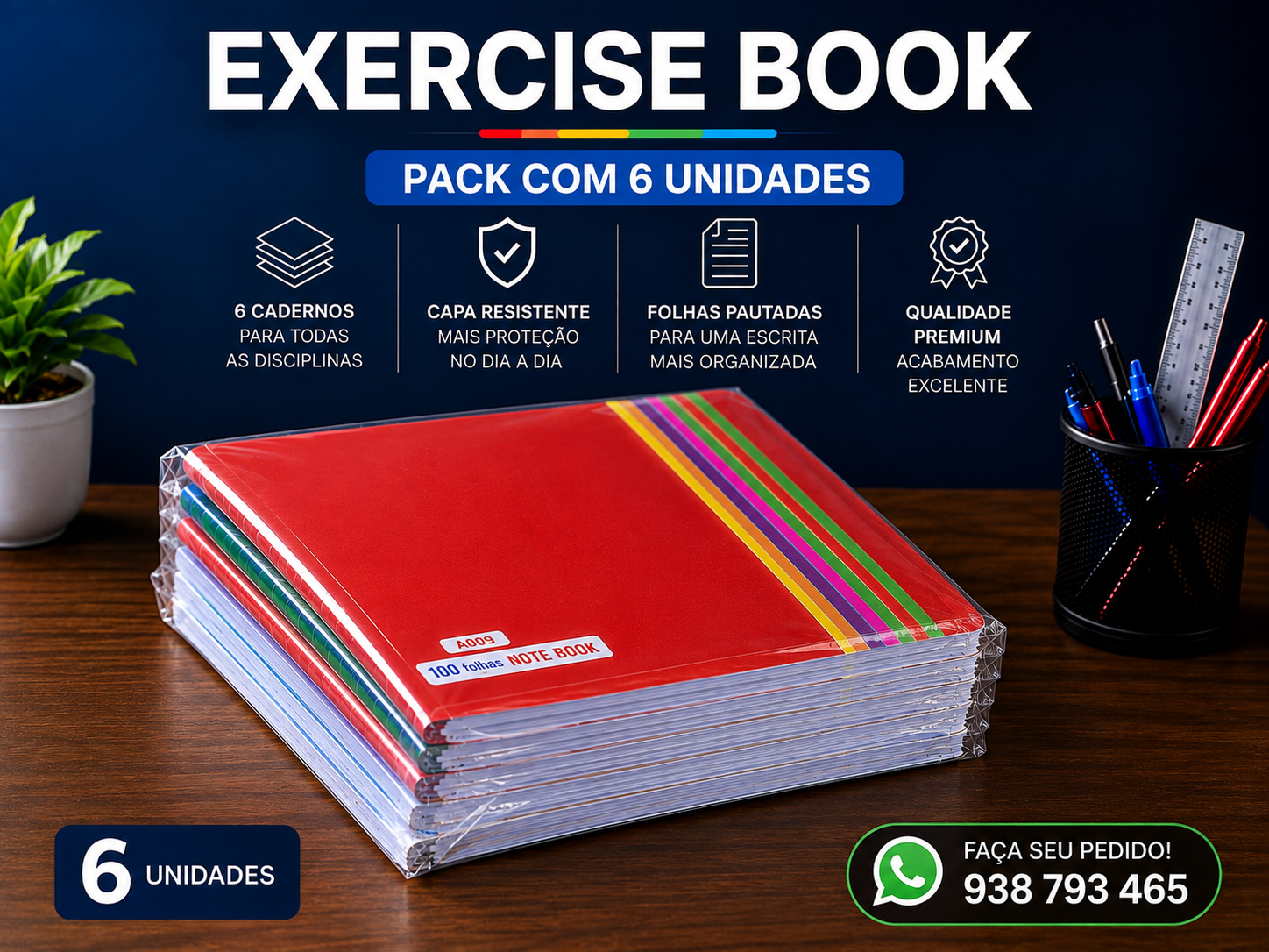 Embalagem - 6 cadernos (Sem Legenda)