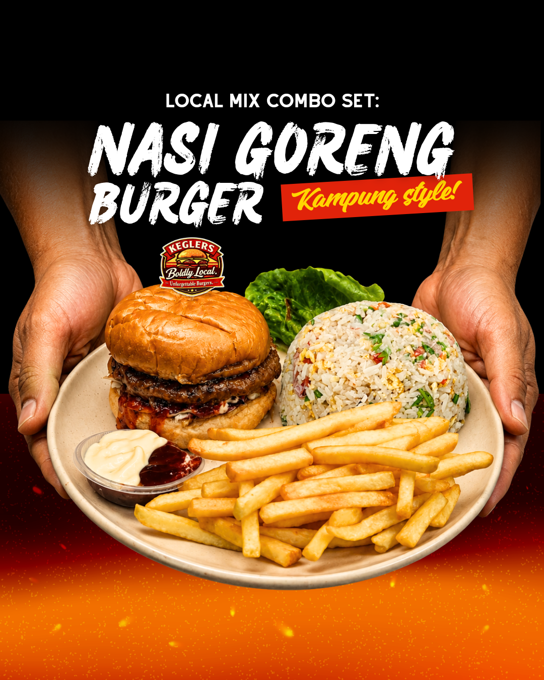 Nasi Goreng Burger (Kampung Style)