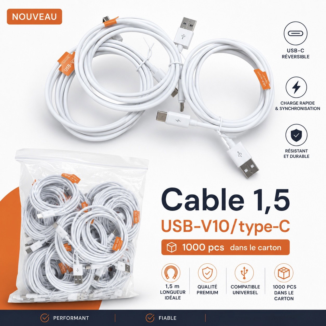Cable 1,5 6A (cable chargeur)