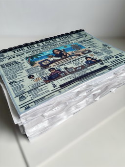 3D Binded Documents Cake