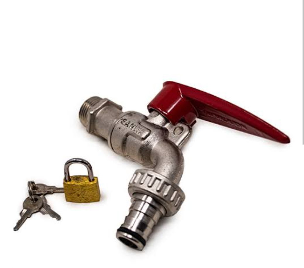 Sanwa taps with padlock 