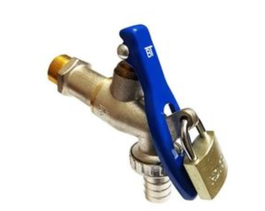 Lockable Bt tap with padlock 
