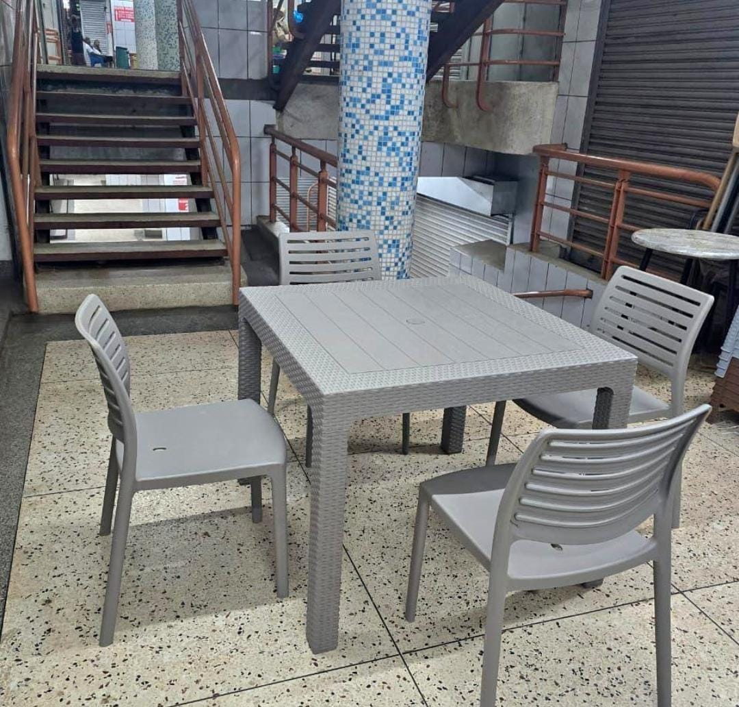 modern, gray outdoor dining set _0