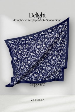 Delight Scented Japan Voile Square Scarf in Sapphire