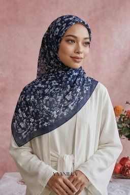 Delight Scented Japan Voile Square Scarf in Sapphire