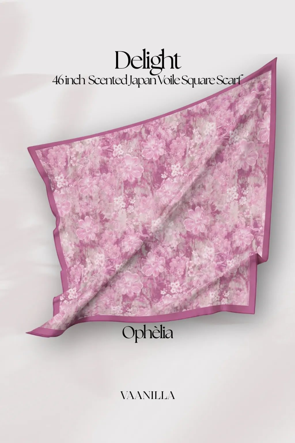 Delight Scented Japan Voile Square Scarf in Ophelia_0
