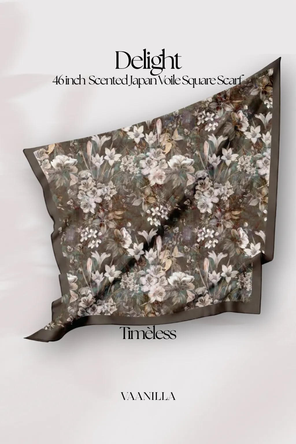 Delight Scented Japan Voile Square Scarf in Timeless