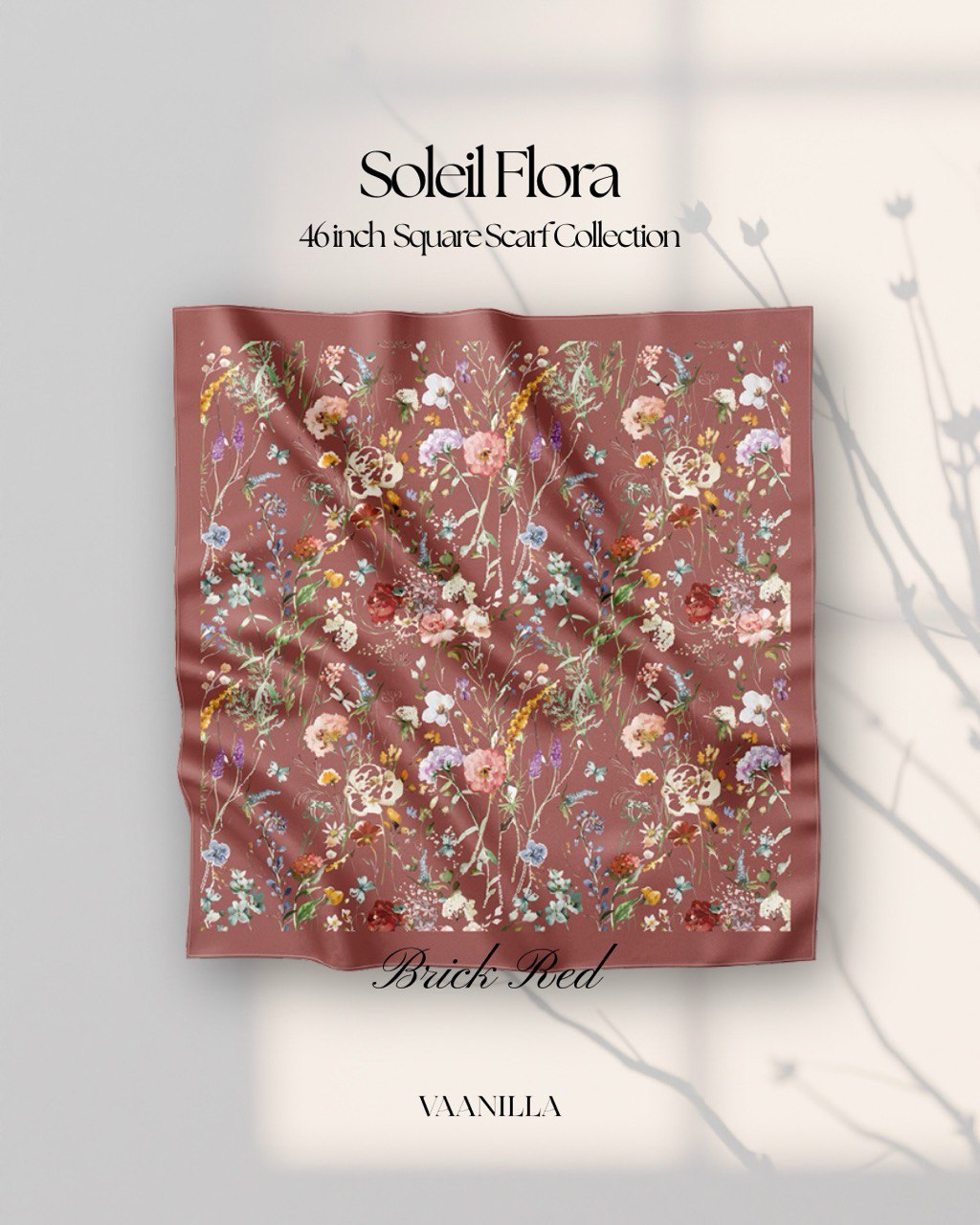 Soleil Flora in Brick Red